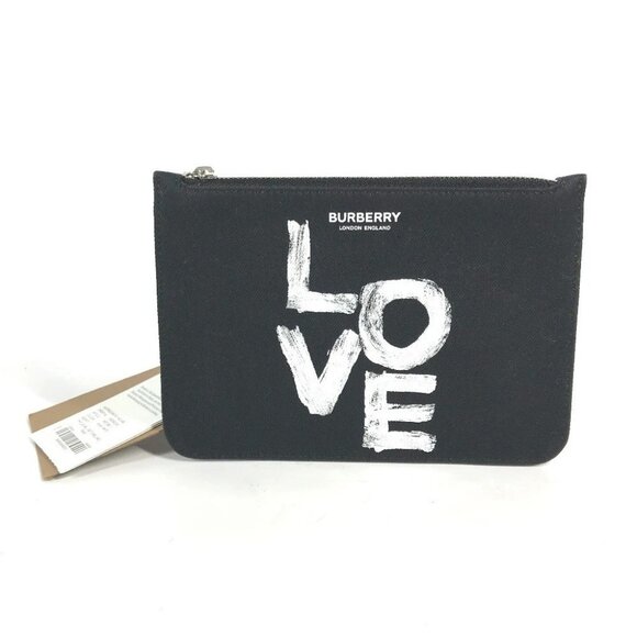 Burberry Handbags - BURBERRY 8037549 Logo LOVE Makeup pouch coin purse Clutch bag Pouch Unused